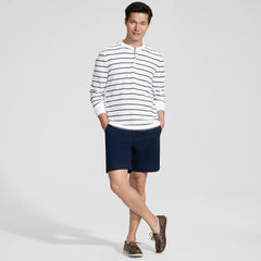 Men's Long Sleeve Honeycomb Pique Henley