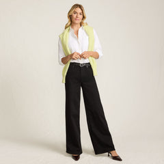 Women's Petite Denim High Rise Extra Wide Leg Jeans