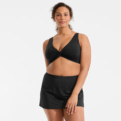 Women's Plus Size Twist Front Underwire Bikini Swimsuit Top