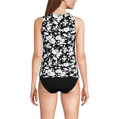Women's High Neck UPF 50 Sun Protection Modest Tankini Swimsuit Top