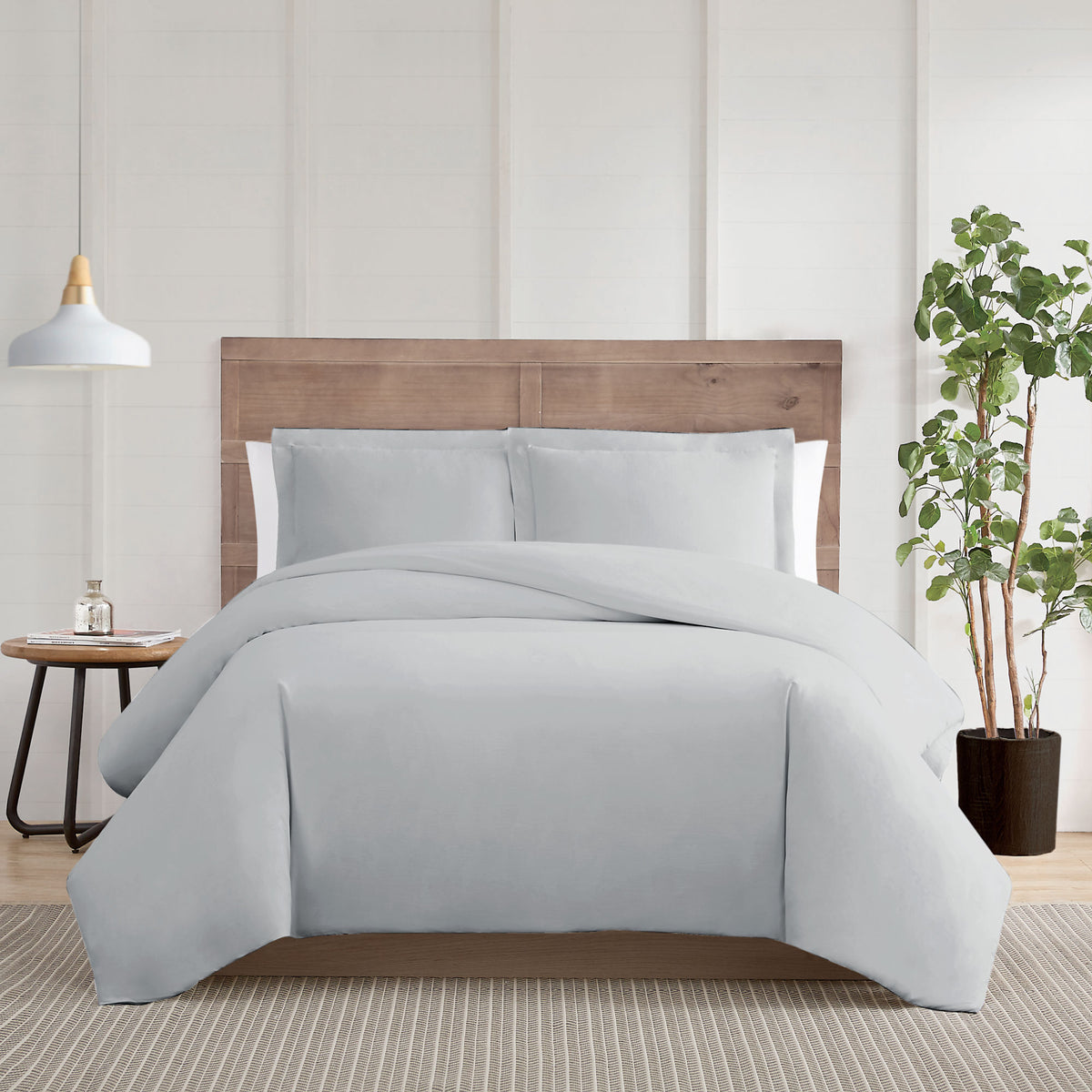 Truly Calm Silver Cool Cotton Duvet Cover Set