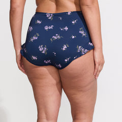 Women's Plus Size Ruffle High Waisted High Leg Bikini Bottoms