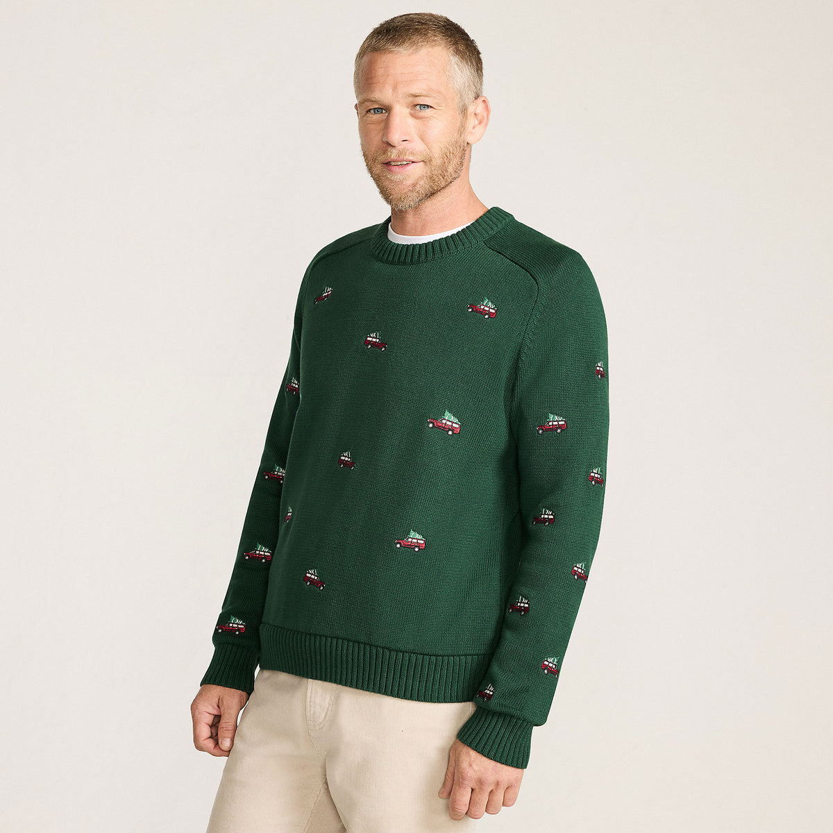 Men's Long Sleeve Drifter Holiday Roads Crewneck Sweater