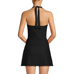 Women's Texture Halter Tankini Swimsuit Top