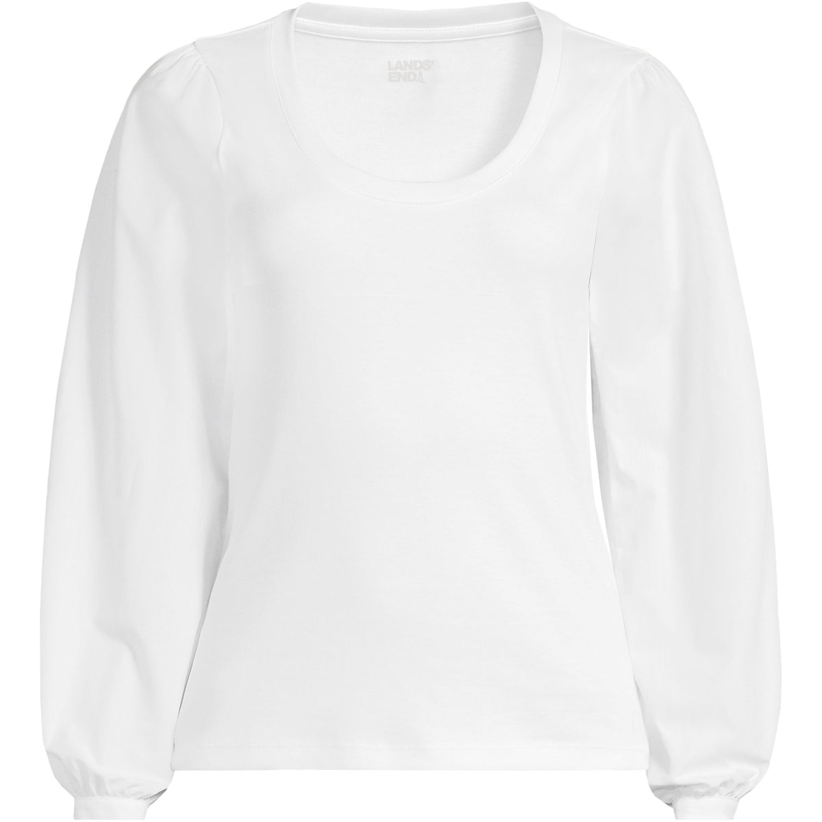 Women's Supima Interlock Scoop Neck Blouson Sleeve Top