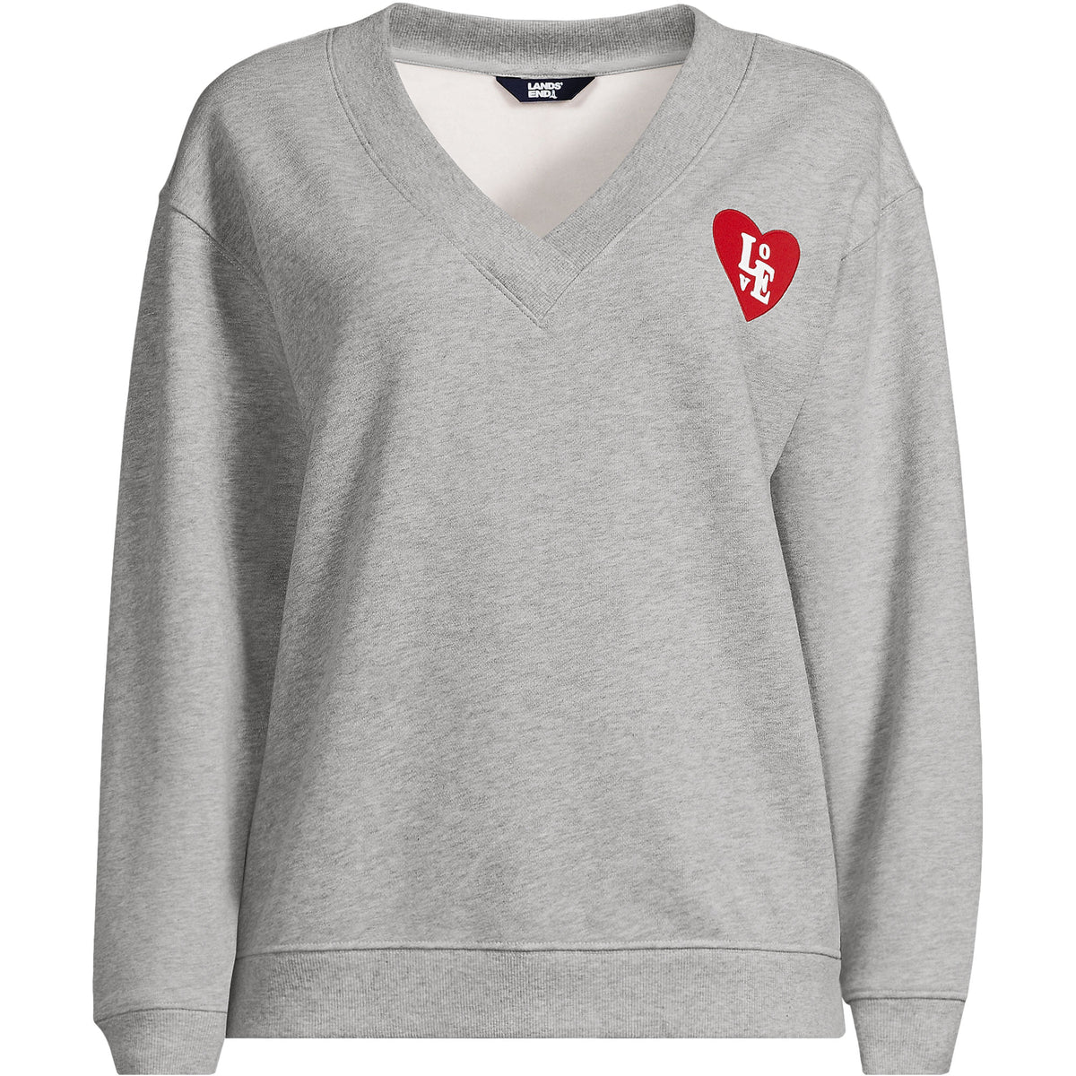 Women's Plus Size Long Sleeve Serious Sweats V-neck Sweatshirt