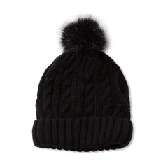 Kids Fleece Lined Pom Hat