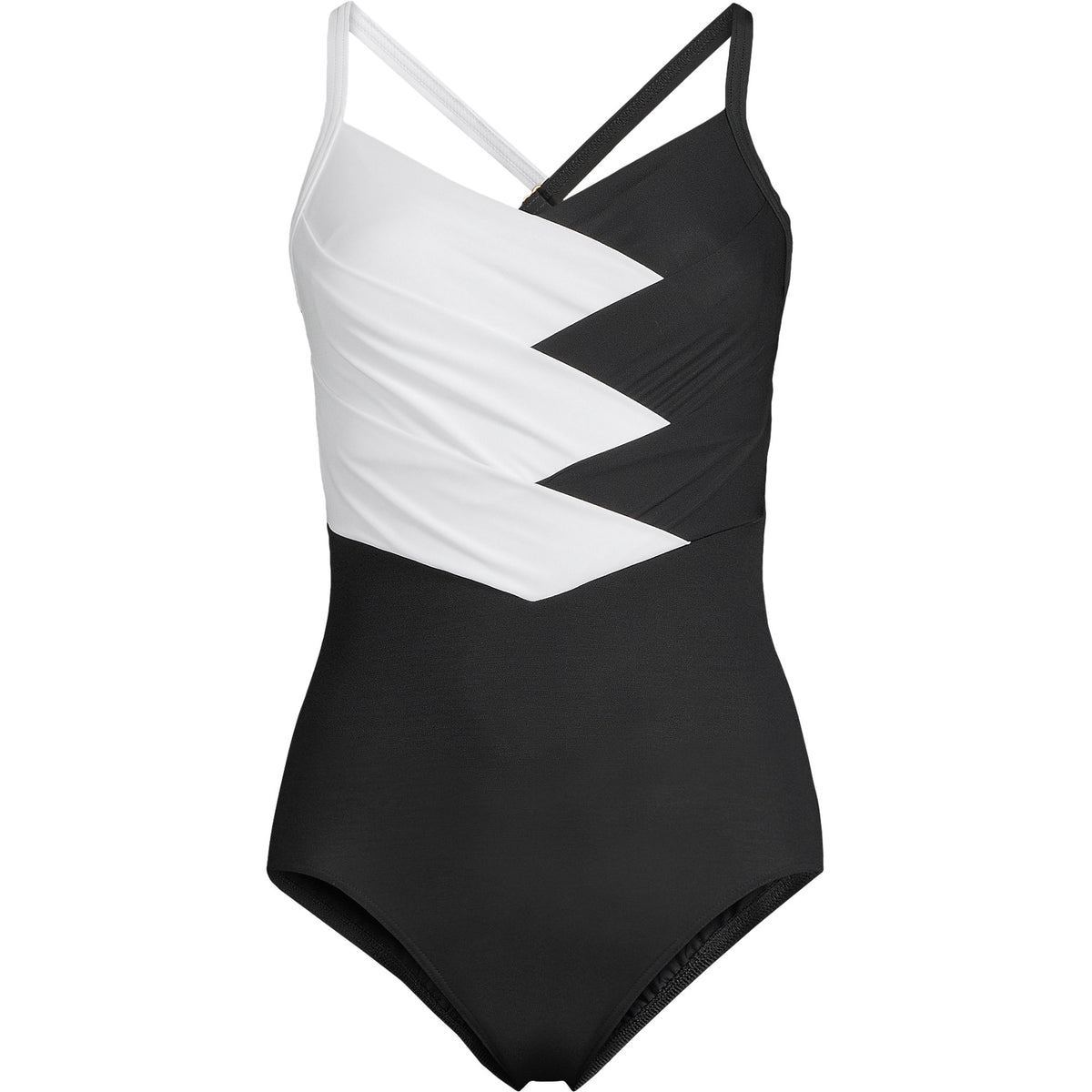 Women's Plus Size New SlenderSuit Pleated Low Leg One Piece Swimsuit