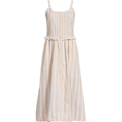 Women's Plus Size Linen Blend Pintuck Tank Midi Dress