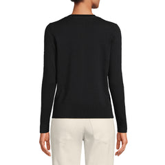 Women's Petite Fine Gauge Cotton Cardigan Sweater