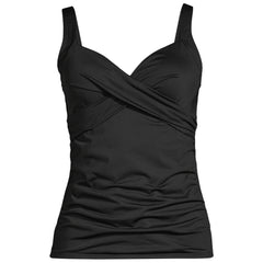 Women's Plus Size DDD-Cup Sweetheart Wrap Wirefree Tankini Top