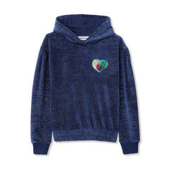 Girls Velour Hoodie Sweatshirt