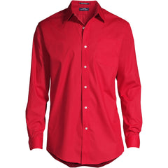 School Uniform Men's Tall Long Sleeve Straight Collar Broadcloth Dress Shirt