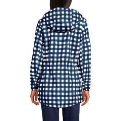 Women's Print Waterproof Hooded Packable Raincoat