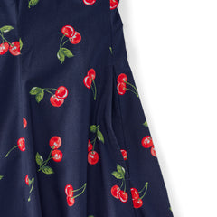 Women's Tall Princess Seamed Cotton Poplin Midi Dress