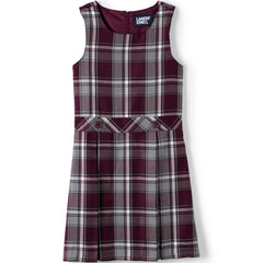 Girls Top of Knee Plaid Jumper