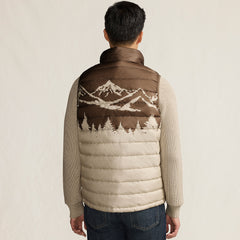 Men's Tall Wanderweight Packable Print Down Vest