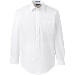 School Uniform Men's Tall Long Sleeve Tailored Straight Collar Broadcloth Dress Shirt