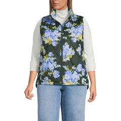 Women's Plus Size Print FeatherFree Quilted Insulated Vest