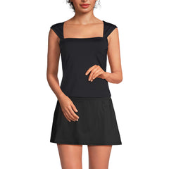 Women's Long Square Neck Underwire Tankini Top