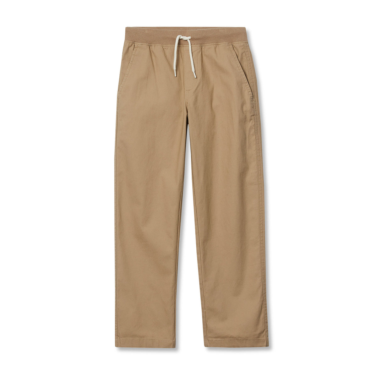 Boys Stretch Soft Rib Waist Iron Knee Pull On Pants