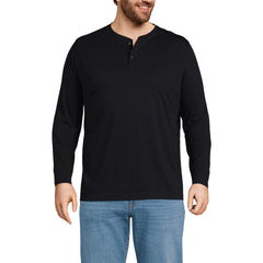 Men's Big and Tall Long Sleeve Cotton Supima Henley