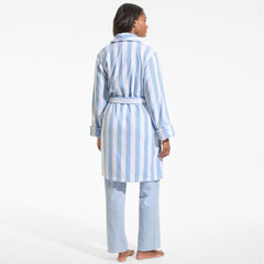 Women's Petite Soft Terry Long Sleeve Knee Length Robe