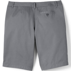 School Uniform Women's Plus Size Plain Front Blend Chino Shorts