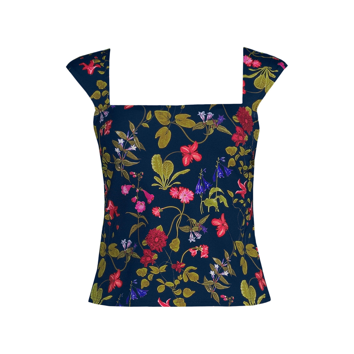 Women's Petite Square Neck Underwire Tankini Top