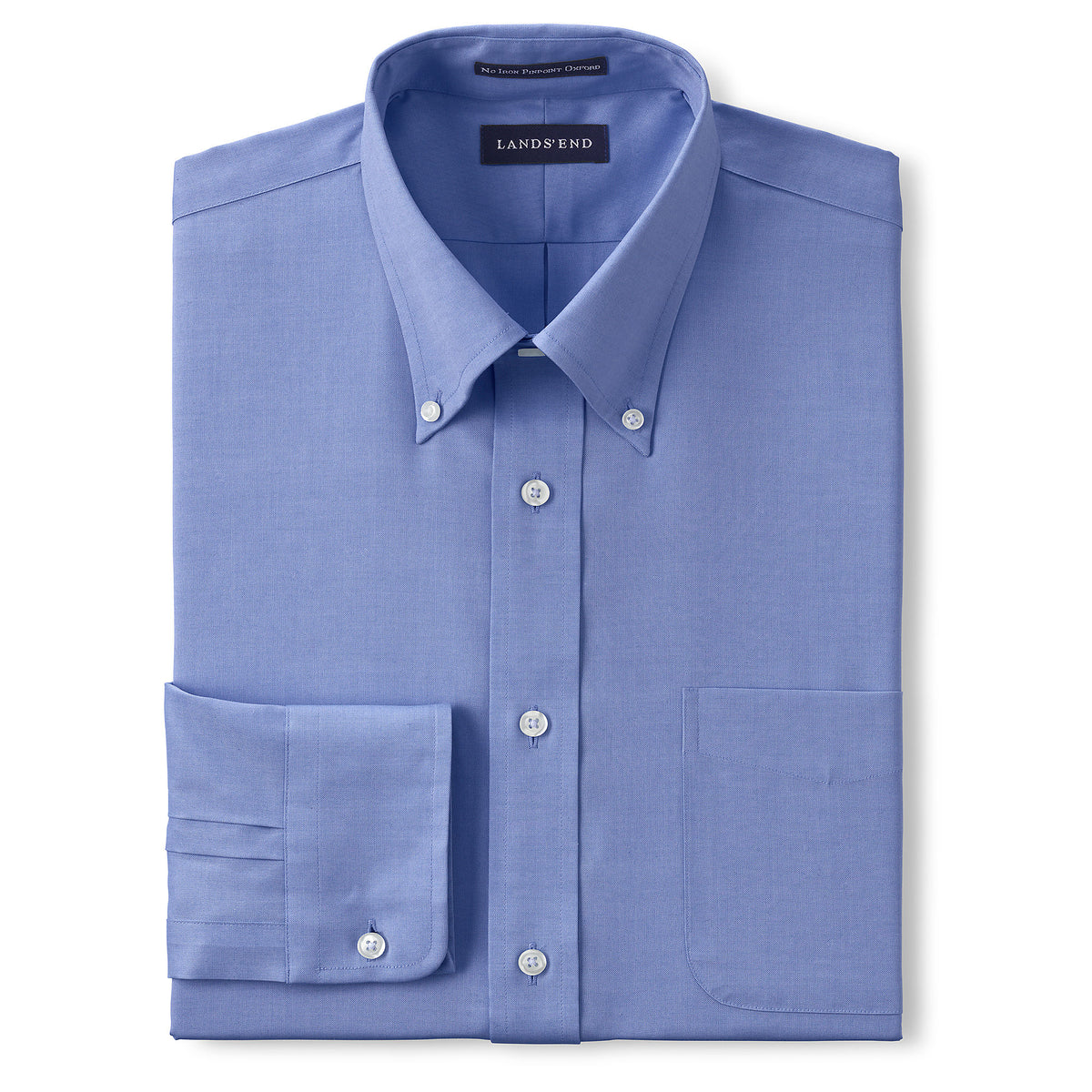 School Uniform Men's Tall Tailored Long Sleeve No Iron Buttondown Pinpoint Shirt