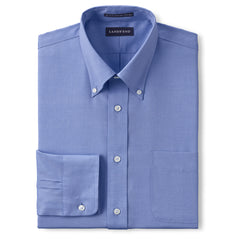School Uniform Men's Tailored Long Sleeve No Iron Buttondown Pinpoint Shirt