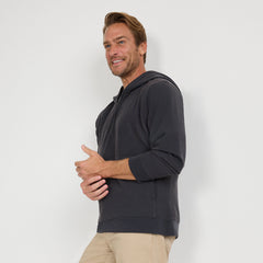 Men's Long Sleeve Waffle Quarter Zip Hoodie