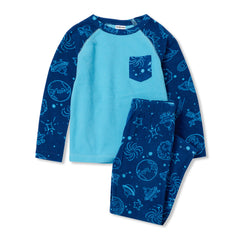 Kids Long Sleeve Pocket Fleece Pajama Set