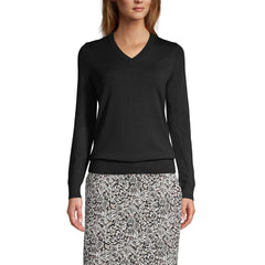 School Uniform Women's Petite Performance V-neck Sweater