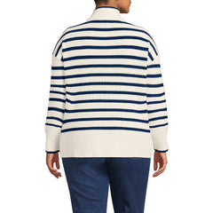 Women's Plus Size Drifter Cotton Quarter Zip Pullover Sweater