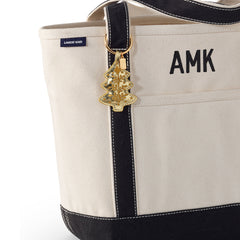 Metallic Embroidered Tree Bag Charm