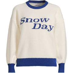 Women's Ultrasoft Placed Jacquard Jersey Crew Neck Sweater