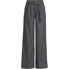 Women's Petite Brushed Flannel Mid Rise Wide Leg Trousers
