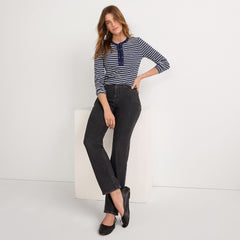 Women's Petite Recycled Denim High Rise Straight Leg Jeans