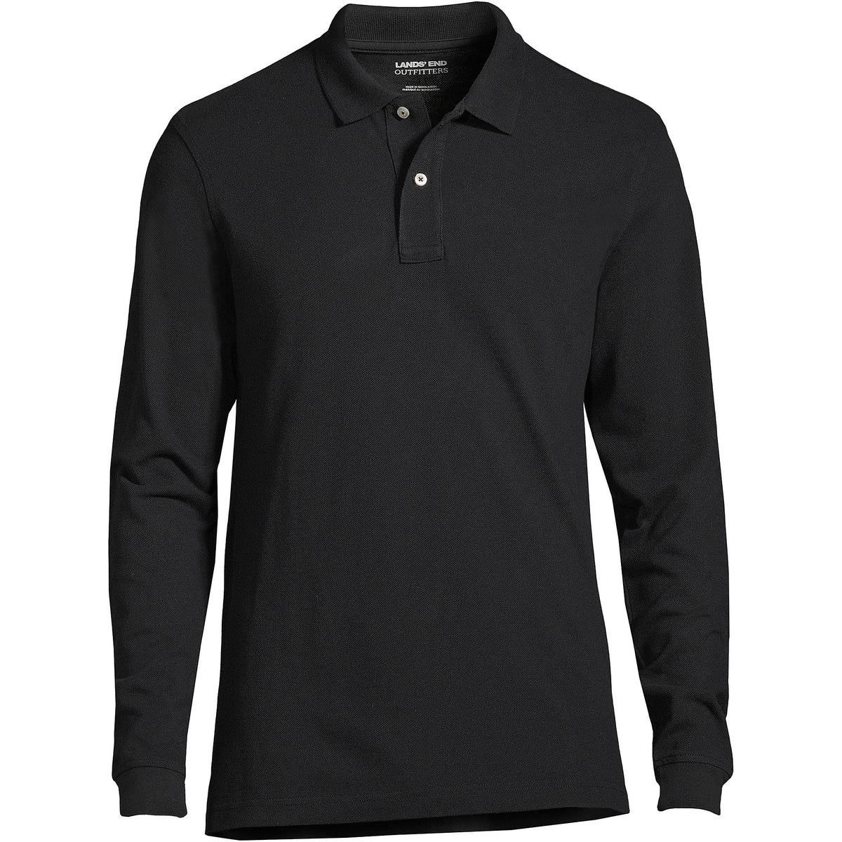 Men's Long Sleeve Classic Mesh Polo Shirt