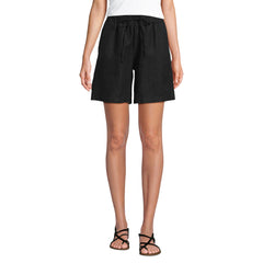 Women's Linen High Rise Pull On 7" Shorts