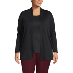 Women's Plus Size Long Sleeve Supima Micro Modal Open Cardigan Tunic