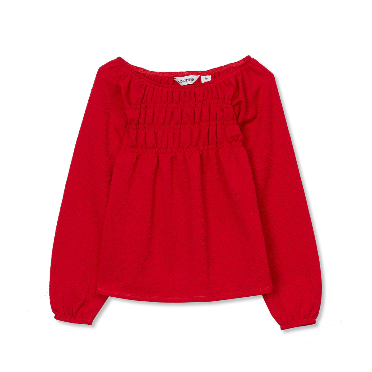 Girls Smocked Long Sleeve Knit Shirt