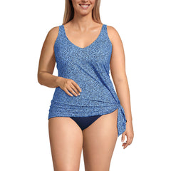 Women's Plus Size SlenderSuit Fauxkini Low Leg One Piece Swimsuit Print