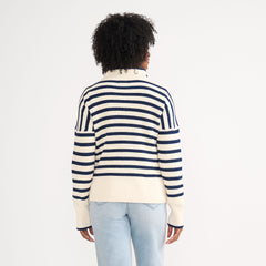 Women's Petite Drifter Cotton Quarter Zip Pullover Sweater