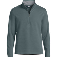 Men's Tall Long Sleeve Herringbone Textured Quarter Zip