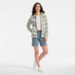 Women's Petite Print Anyweather RainDefense Fleece Full Zip Jacket
