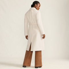 Women's Petite Wool Wrap Long Coat