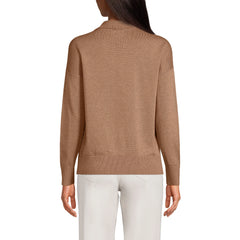 Women's Cotton Modal Long Sleeve Polo Collar Sweater