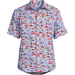 Men's Tall Traditional Fit Short Sleeve Linen Shirt